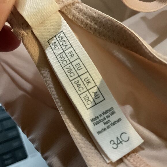 OnGossamer Micro Wireless T-Shirt Bra 34C Champagne - Picture 10 of 11